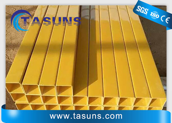 Safety Yellow Fiberglass Tube Pultrusion Rectangular Tube